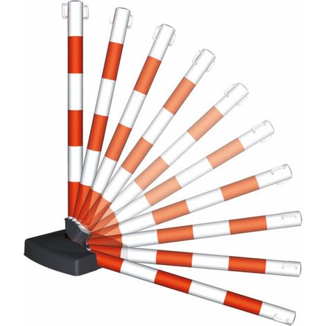 Moravia pédalier pliable rouge/blanc 4 poteaux 50 x 900 mm + 10 m de chaîne 4 pcs. (1/3)