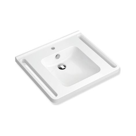 HEWI 950.11.163 Lavabo, rebord anti-éclaboussures, 1 mitigeur lavabo (1 trou) (1/2)