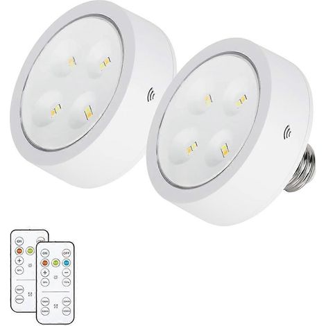 Ampoule LED à piles pour lampes, spot LED à visser avec télécommande, culot E26. (1/5)