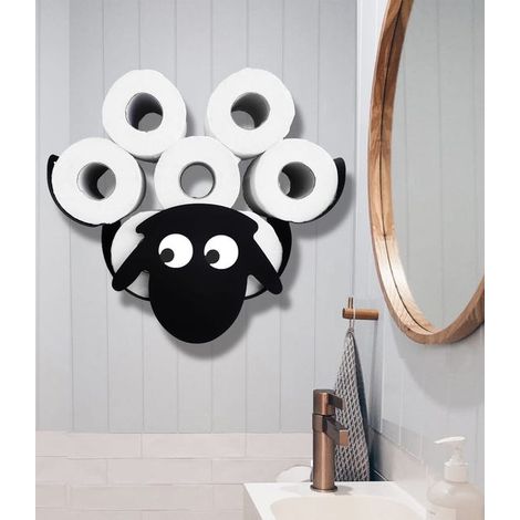 Porta carta igienica in metallo indipendente, organizer per carta igienica, porta carta igienica decorativo a forma di animale, bagno (1/3)