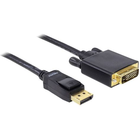 DeLOCK Display Port St.&gt 24 + 1Pin Dvi-St. 2.0M Goldk. [BK] (1/3)