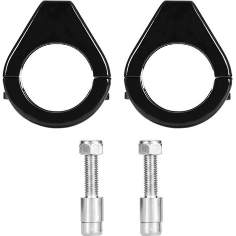 Xiuganpo Support de Feu de Signalisation Moteur, Support de Clignotant en Aluminium pour Ajustement Universel (Noir métallique) (1/5)
