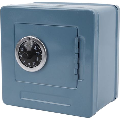 Boîte à mot de passe en métal Durable, serrure codée multifonctionnelle, capacité spacieuse, stockage d'argent pour chèques et clés, bleu (1/5)