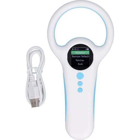 Lecteur d'étiquettes d'animaux Bluetooth 134.2khz 125khz, identification de puce RFID sans fil portable (1/5)