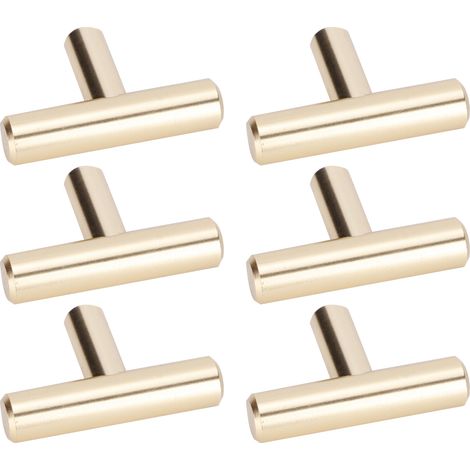 6 jeux à vendre : poignées de porte de placard de style européen simple, poignées de tirage en alliage d'aluminium, poignées de tiroir dorées à un trou, poignées de porte de placard de style européen, (1/5)
