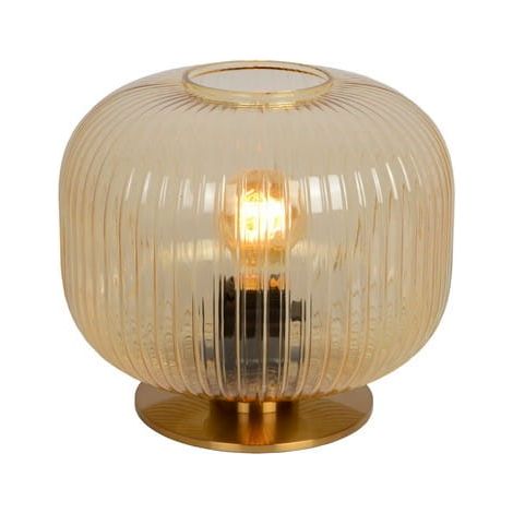 Lampe de table Lucide Virgil E27 60W bronze verre métal (1/3)