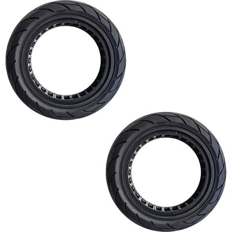 2X 10X2.50-6.5 Pneu Solide Creux Max G30 Scooter ÉLectrique 60/70-6.5 Pneu Solide Nid d'abeille Noir 1100G (1/5)