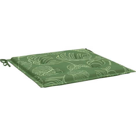 Chair Cushions 4 pcs Green and White 50 x 50 x 4 cm vidaXL