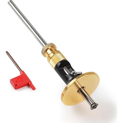 Trusquin de Traçage avec Fonction de Micro Réglage, Marquage de Menuisiers Lecture Métrique de 12cm, Calibre de Scribe à Bois Outils à Tracer Jauge en Métal pour la Mesure de Profondeur (1/5)