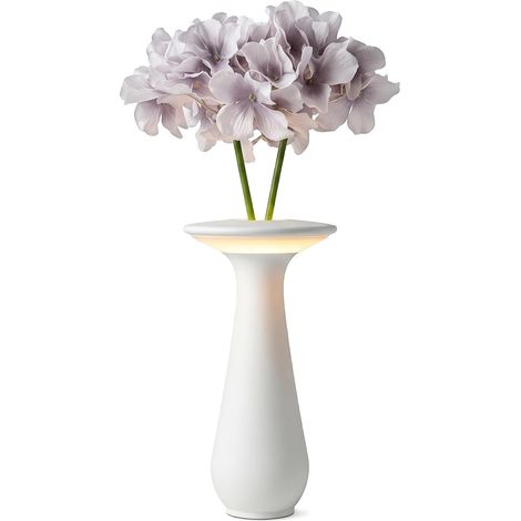 Lampe de table rechargeable sans fil en forme de vase, petite veilleuse LED pour chambre, restaurant, table à manger, bureau ou maison. (1/5)