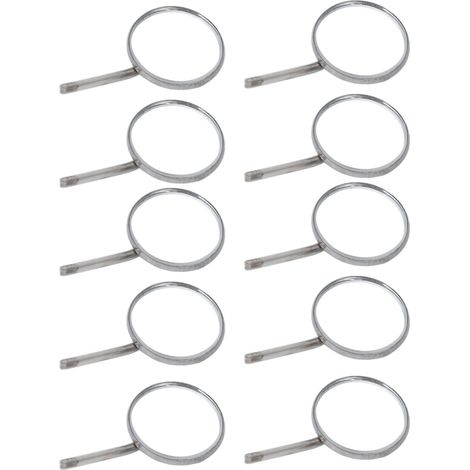 Lot de 10 miroirs d'inspection dentaire de type 4 en acier inoxydable pour les soins buccaux (1/5)
