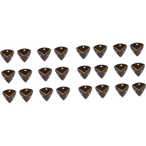 24 protège-coins décoratifs, métal/bois, bronze, style vintage (1/5)