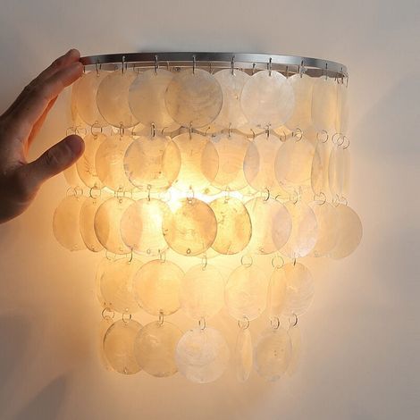 Modern crystal wall sconce, indoor crystal wall sconce in chrome-plated stainless steel, E27 lamp base for bedroom, living room, hallway, staircase, girls' room (1/2)