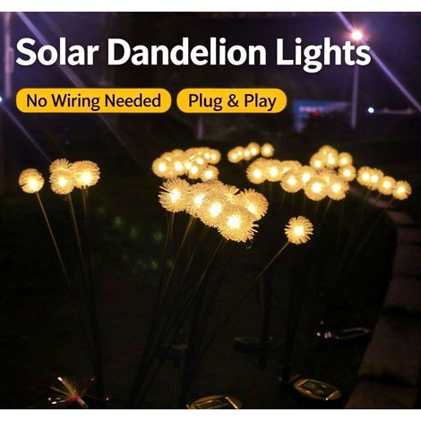 Lampe à piquer solaire Pissenlit à boules en peluche, LED 3W basse tension 36V. A10 (1/4)