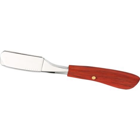 Porte-lame de rasoir droit pour homme, manche en bois, style vintage, pour salon de coiffure, argent brillant (1/5)