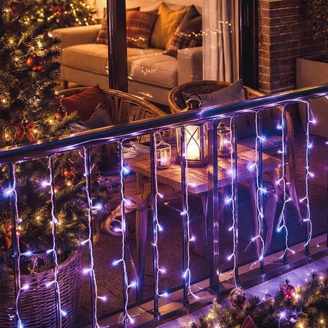 Cortina de Guirnalda Exterior LED con Batería 1m Centauro Multicolor (1/5)