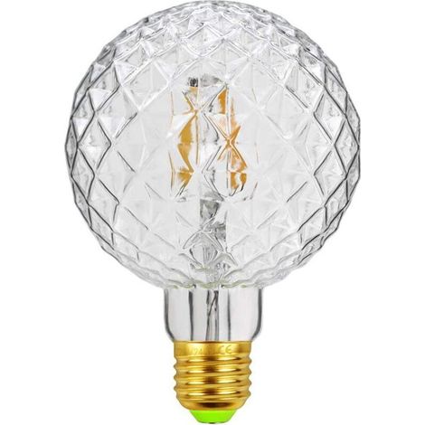 Vintage LED Retro Filament Light Bulbs 4W 220/240V E27 Decorative Bulb G95 Crystal (1/5)