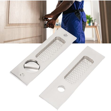 Serrure pour porte coulissante, serrure pour porte coulissante d'armoire intérieure, serrure double face pour porte coulissante en bois, serrure dissimulée pour porte coulissante de balcon de salle de (1/5)