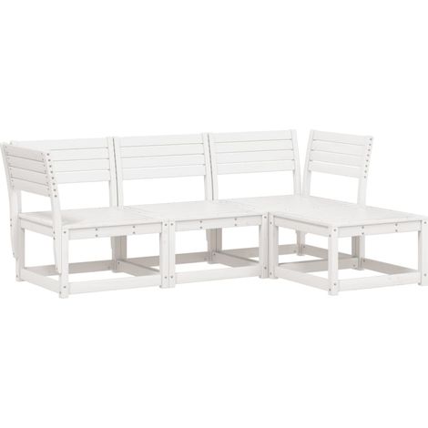 Maison Exclusive - Set Salotto da Giardino 4 pz Bianco in Legno Massello di Pino