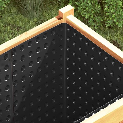vidaXL Feuille de drainage nervurée Noir 1 x 10 m HDPE