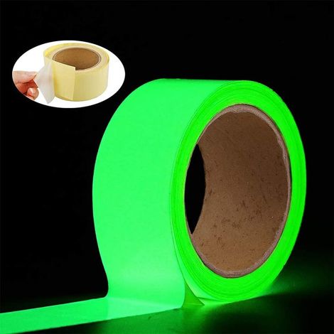 Ruban Adhésif Phosphorescent,Lumineux Ruban Autocollant,Ruban Fluorescent 5m x 5cm Glow in The Dark Tape pour Décoration de La Maison de Signe de Sécurité (1/5)