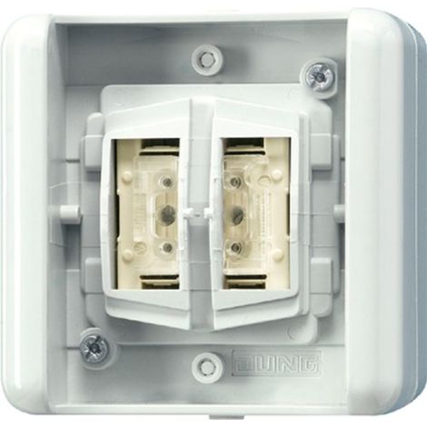 Jung Bouton-poussoir KNX BA – Position centrale – 2 voies, WG 800 8472.02 LED W