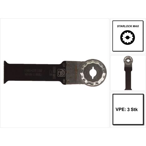 FEIN Hoja de sierra Long Life E-Cut Starlock 90 x 32 mm / Bimetal - 3 unidades ( 63502224220 ) (1/5)