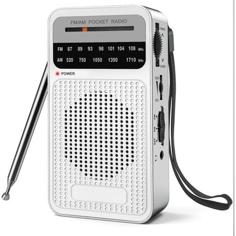 UlisemRadio portable AM FM, radio à transistor avec haut-parleur puissant, prise casque, radio à piles 2AA pour réception longue portée, radio de poche pour utilisation intérieure, extérieure et d'u (1/4)