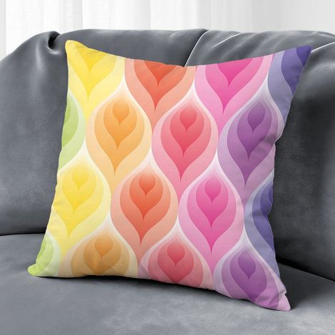 Housse de coussin fleurs jardin, décoration salon maison élégante,50×50cm (1/5)
