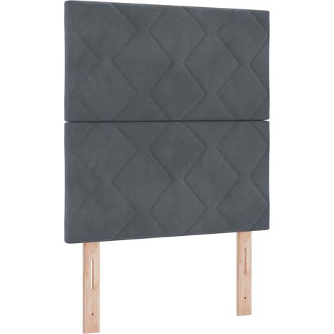 Maison Exclusive - Testiera LED Grigio scuro 80 cm Velluto (1/5)