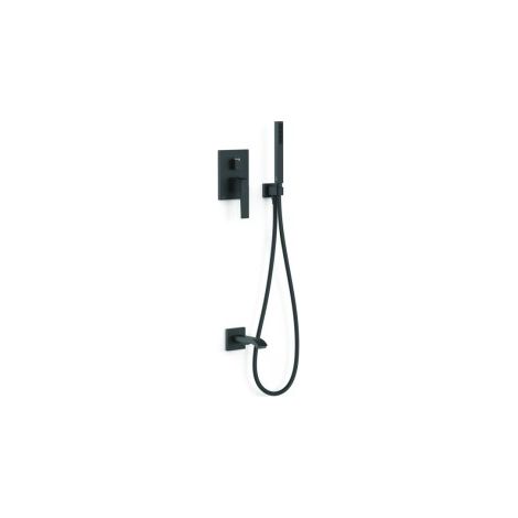 Kit mitigeur encastré 2 voies Rapid‑box pour baignoire et douche Slim Noir mat - TRES 20238007NM