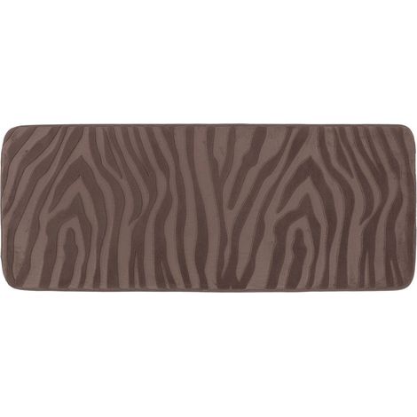 Memory-foam-teppich aus mikrofaser mit zebra-muster, 45 x 120 cm – taupe - Tendance (1/3)