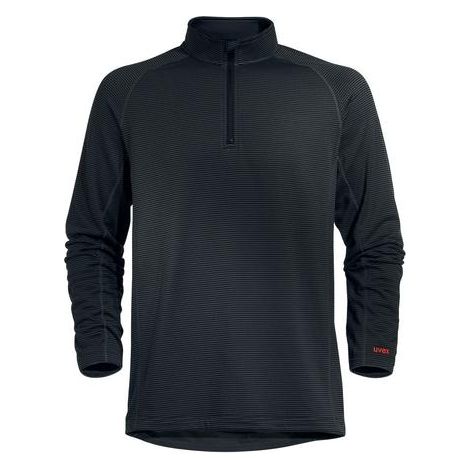 Uvex Suxxeed Herren-Arbeitsshirt - Dunkelgraues Männer-Halfzip-Shirt - mit Stehkragen: S (1/2)