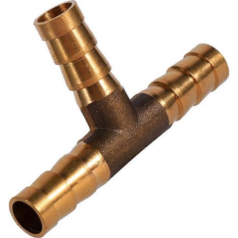 Messing-T-Stück, 3-Wege-Kraftstoffschlauchverbinder, 8 mm, für Druckluft-, Öl- und Gasleitungen