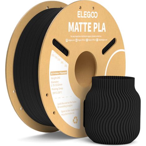 Filamento PLA Elegoo nero opaco 1 kg (1/4)