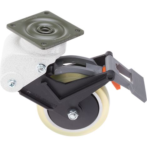 Roulettes industrielles Pivotant avec frein RS PRO, Diam 100mm, 110kg ( Prix pour 1 ) (1/2)