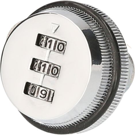 Cerradura de combinación XT20 de aleación de zinc, código de 3 dígitos, cerradura giratoria (para cajones y armarios)