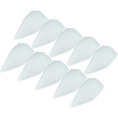 vhbw 100x Kegelfilter für Lüftungsanlage z.B. kompatibel mit Zehnder - Abluftfilter G4, DN 100 Weiß (1/3)