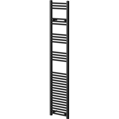 Colore Pizarro Matt Black 1800mm x 400mm Straight Heated Towel Rail (1/5)