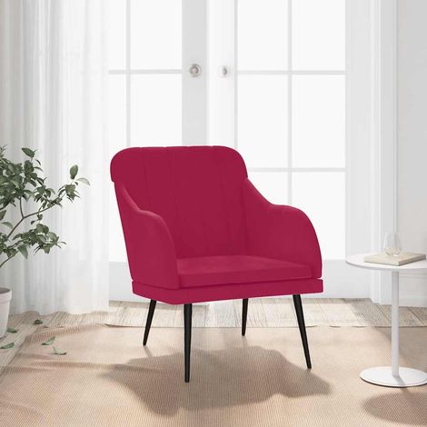 Sessel Weinrot 63x76x80 cm Samt (1/5)