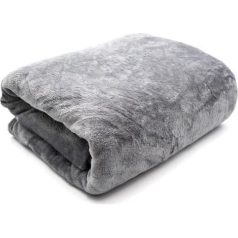 Plaid Ultra Doux - 220 x 240 cm- Plaid pour canape - GRIS (1/3)
