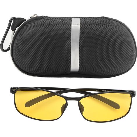 Ortviai Lunettes de soleil carrées polarisées en aluminium-magnésium pour conduite et sports outdoor, lunettes de protection (1/5)