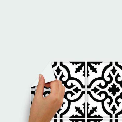 Stickers mosaïque blanc et noir (1/5)