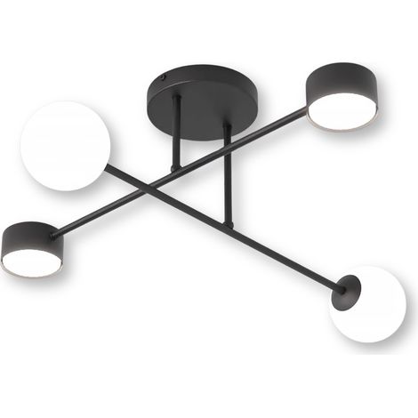 Plafoniera Sputnik minimal nera 4 luci GX53/G9 Emibig (1/5)
