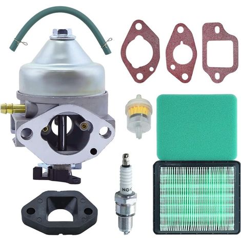 Kit di riparazione carburatore per motore Honda GCV190 e tosaerba HRB217 HRX217, carburatore + filtro aria + guarnizioni + candela + filtro carburante (set 9 in 1)