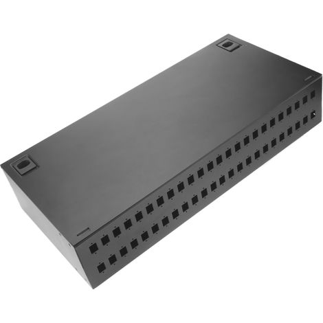 BeMatik - Tableau de connexions fibre optique 2U noir avec 48 SC Simplex ou 48 LC duplex (1/5)