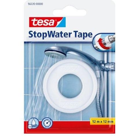 Tesa StopWater cinta de estanqueidad PTFE blanca 12 mm x 12 m