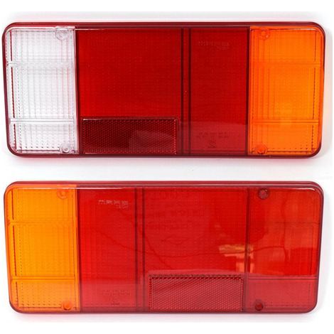 2x Cabochon De Feu Arrière, Plastique ABS, 300x130mm, Universel Pour Remorque Et Camion (1/5)