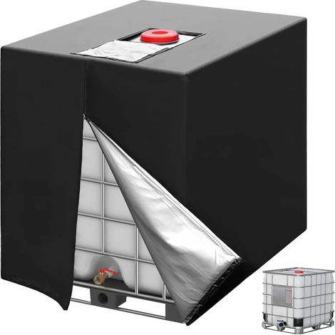 Bache pour Cuve 1000L IBC 120 x 100 x 116 cm Bâche Recuperateur d Eau de Pluie Protection anti-UV Couvercle de Protection Cuve (1/5)
