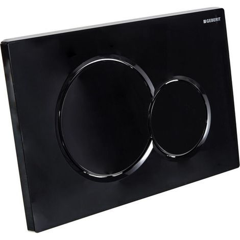 Plaque de commande double Geberit Sigma01 : noir de jais RAL 9005 (115.770.DW.5)-Karteo (1/5)